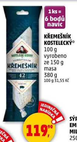 KŘEMEŠNÍK KOSTELECKÝ, 380 g