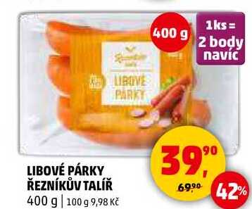LIBOVÉ PÁRKY ŘEZNÍKŮV TALÍŘ, 400 g 
