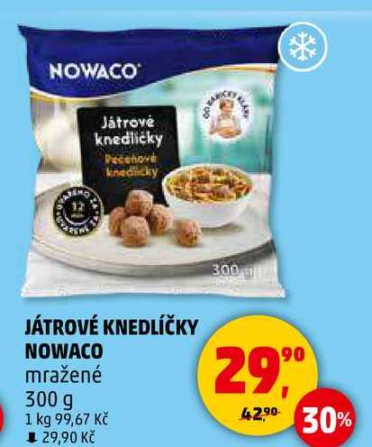NOWACO JÁTROVÉ KNEDLÍČKY NOWACO mražené, 300 g 