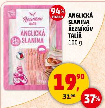 ANGLICKÁ SLANINA ŘEZNÍKŮV TALÍŘ, 100 g 