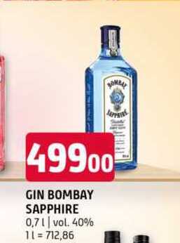 Gin bombay sapphire 0,7l vol. 40%