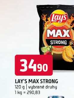 Lay's Maxx 120g, vybrané druhy