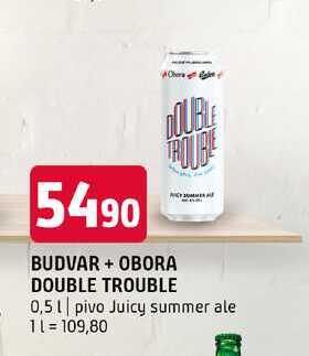 Budvar obora double trouble 0,5l pivo Juicy summer ale 