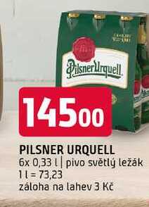 Pilsner Urquell Pivo ležák světlý 6 x 0,33ml