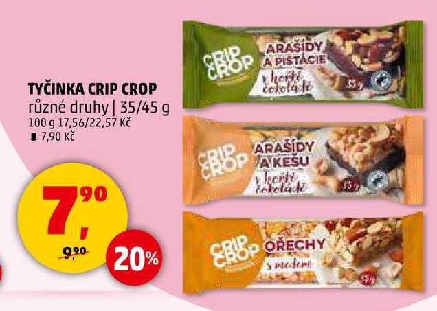 TYČINKA CRIP CROP různé druhy, 35/45 g 
