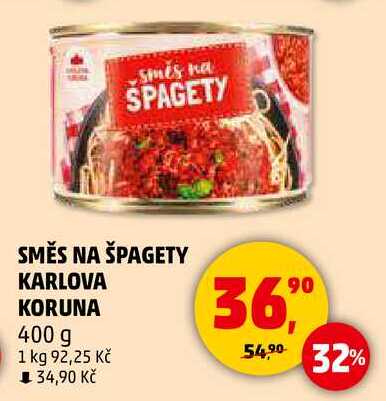 SMĚS NA ŠPAGETY KARLOVA KORUNA, 400 g  