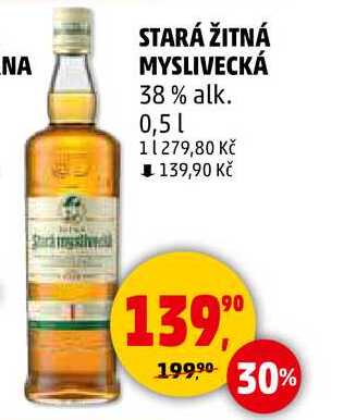 STARÁ ŽITNÁ MYSLIVECKÁ 38% alk., 0,5 l