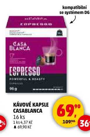 KÁVOVÉ KAPSLE CASABLANCA, 16 ks