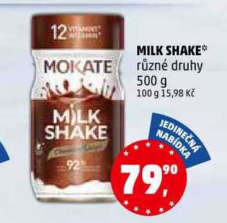 MILK SHAKE různé druhy, 500 g  