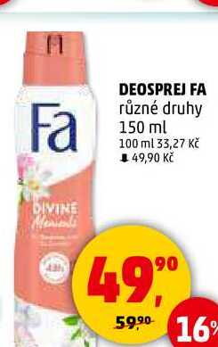 DEOSPREJ FA různé druhy, 150 ml  