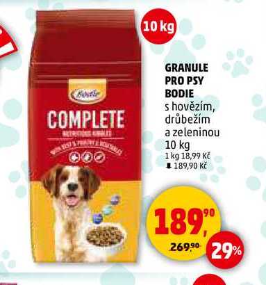 GRANULE PRO PSY BODIE s hovězím, drůbežím a zeleninou, 10 kg