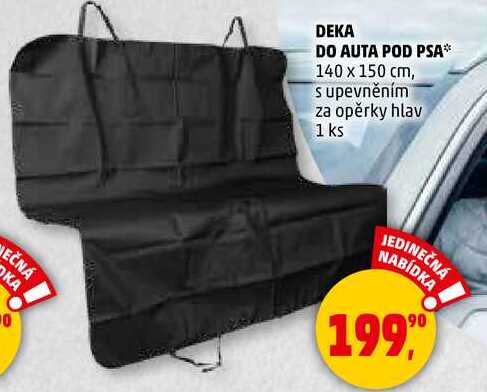 DEKA DO AUTA POD PSA, 140 x 150 cm, s upevněním za opěrky hlav, 1 ks 