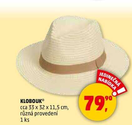 KLOBOUK cca 33 x 32 x 11,5 cm, různá provedení, 1 ks  