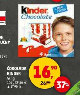 ČOKOLÁDA KINDER, 50 g 