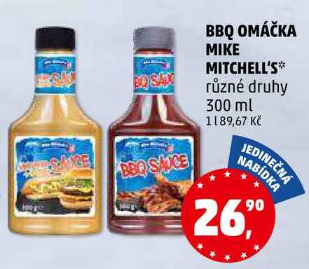 BBQ OMÁČKA MIKE MITCHELL'S různé druhy, 300 ml 