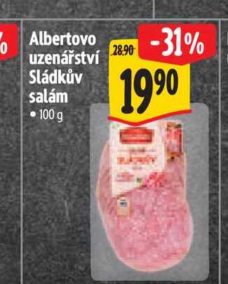 Albertovo uzenářství Sládkův salám 100 g  