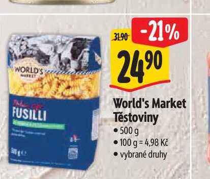  World's Market Těstoviny 500 g 