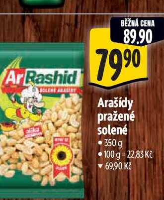   Arašídy pražené solené 350 g  