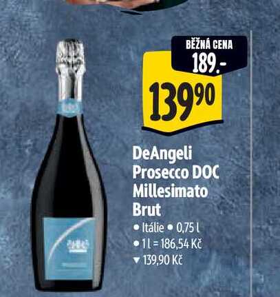   DeAngeli Prosecco DOC Millesimato Brut 0,75 l