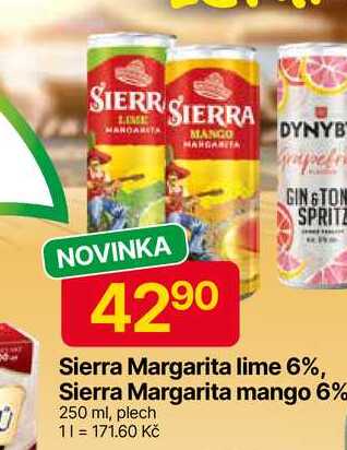 Sierra Margarita mango 6% 250 ml, plech