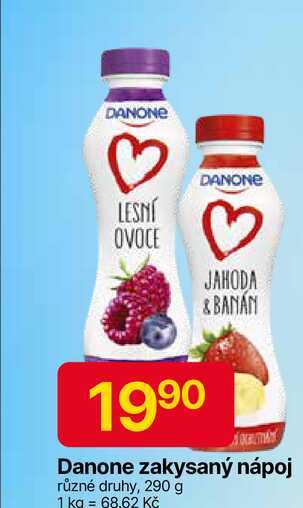 Danone zakysaný nápoj různé druhy, 290 g