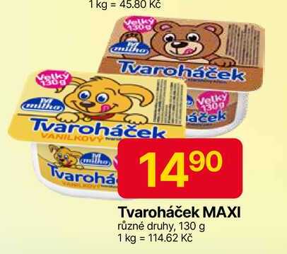 Milko Tvaroháček  XXL 130 g