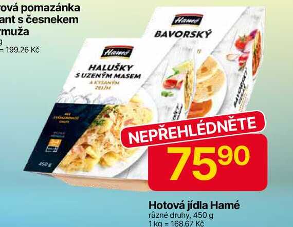 Hamé Hotová jídla různé druhy, 450 g 