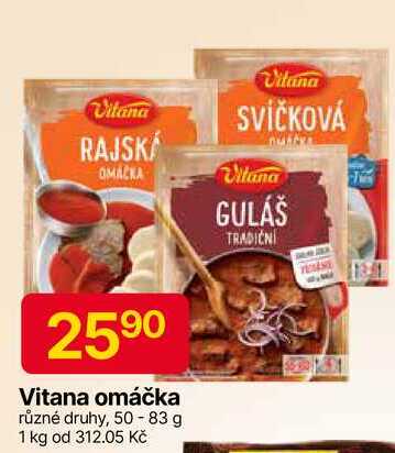 Vitana omáčka různé druhy, 50 - 83 g 