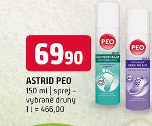 ASTRID PEO 150 ml sprej vybrané druhy 