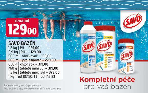 SAVO BAZÉN 1,2 kg 