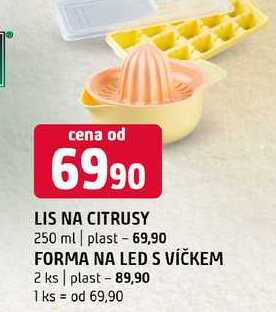 Lis na citrusy 250ml forma na led s víčkem 2 ks 