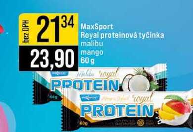 MaxSport Royal proteinová tyčinka malibu mango 60g