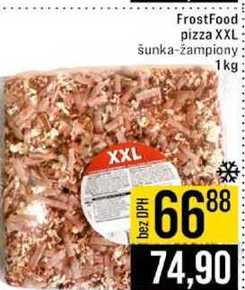 FrostFood pizza XXL šunka-žampiony 1kg 
