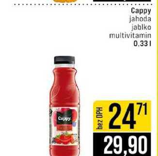 Cappy jahoda jablko multivitamin 0,33l