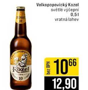 Velkopopovický Kozel světlé výčepní 0,5l