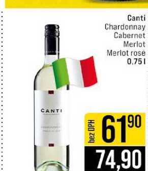 Canti Chardonnay Cabernet Merlot Merlot rose 0.75l