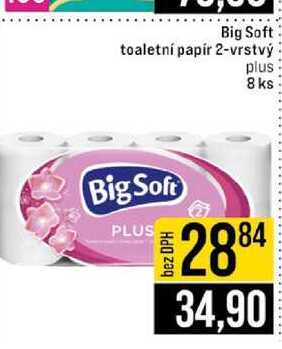 Big Soft toaletní papír 2-vrstvý plus 8 ks 