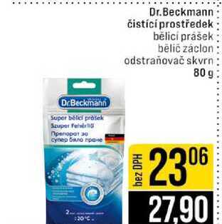 Dr. Beckmann čistící prostředek bělicí prášek bělič záclon odstraňovač skvrn 80 g