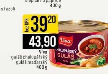 Viva guláš chalupářský guláš maďarský 400 g 