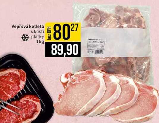 Vepřová kotleta skosti platky 1kg 