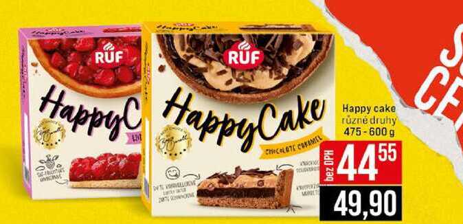 Happy cake různé druhy 475-600 g 