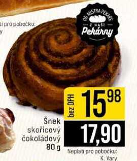 Šnek skořicový čokoládový 80 g 