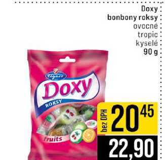 Doxy bonbony roksy ovocné tropic kyselé 90 g