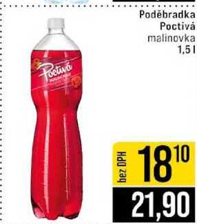 Poctivá Poděbradka Poctivá malinovka 1,5l