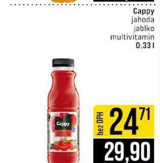 Cappy jahoda jablko multivitamin 0,33l