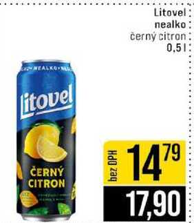 Litovel nealko černý citron 0,5l