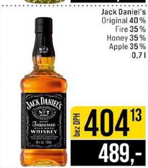 Jack Daniel's Original 40% Fire 35% Honey 35% Apple 35% 0,7l