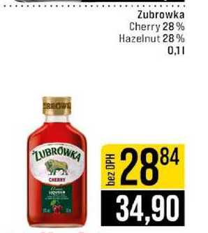 Zubrowka Cherry 28% Hazelnut 28% 0,1l