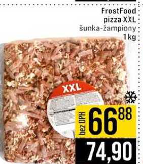FrostFood pizza XXL šunka-žampiony 1 kg