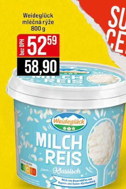 Weideglück mléčná rýže 800 g 
